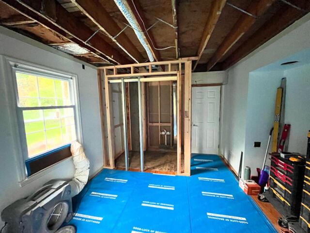 We’re back in the swing of things with this in-home business renovation in Bryn Mawr. We removed built-ins to make space for a half bathroom and will be adding some nice features like acoustic slat panels with LED lighting. Stay tuned.
•
•
•
#homebusiness #renovation #remodel #construction #brynmawr #mainline #villanova #bath #bathrenovation #design #construction